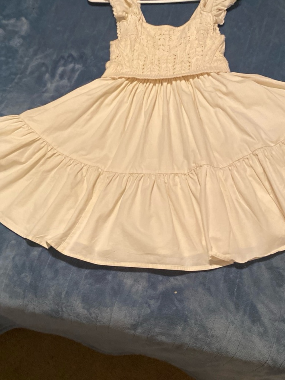 En Saison Cream Ruffled Sundress